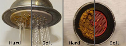 Comparison between hard water and soft water